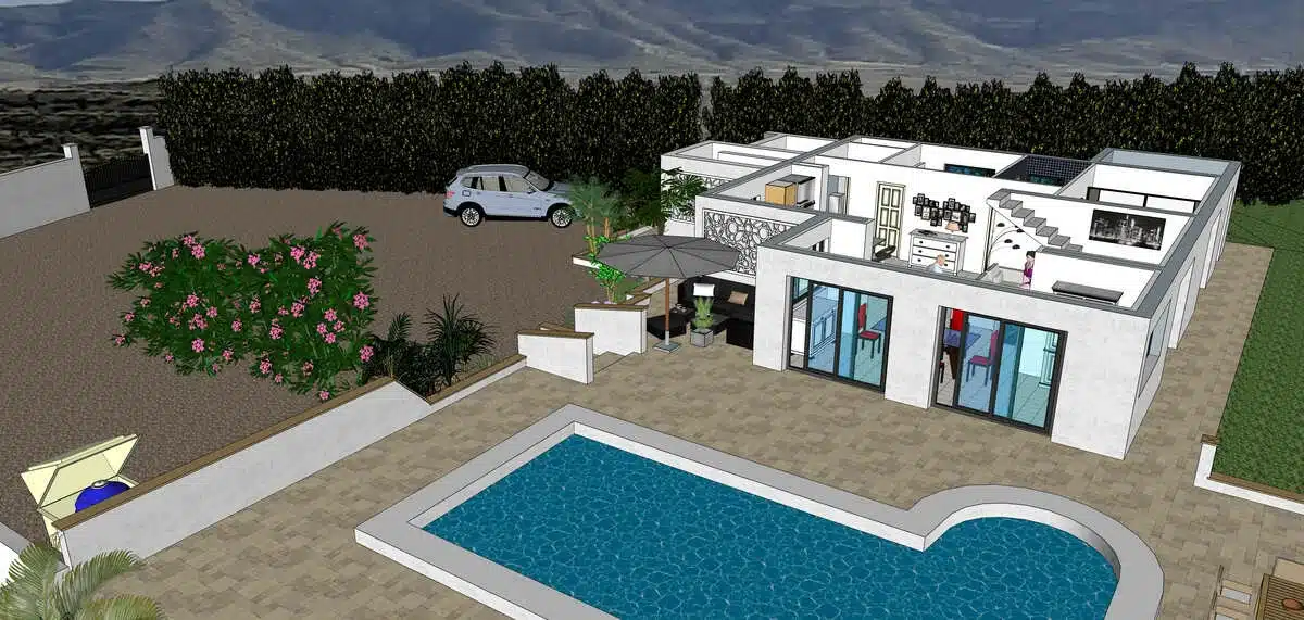 Piscine en béton Sud construction extension